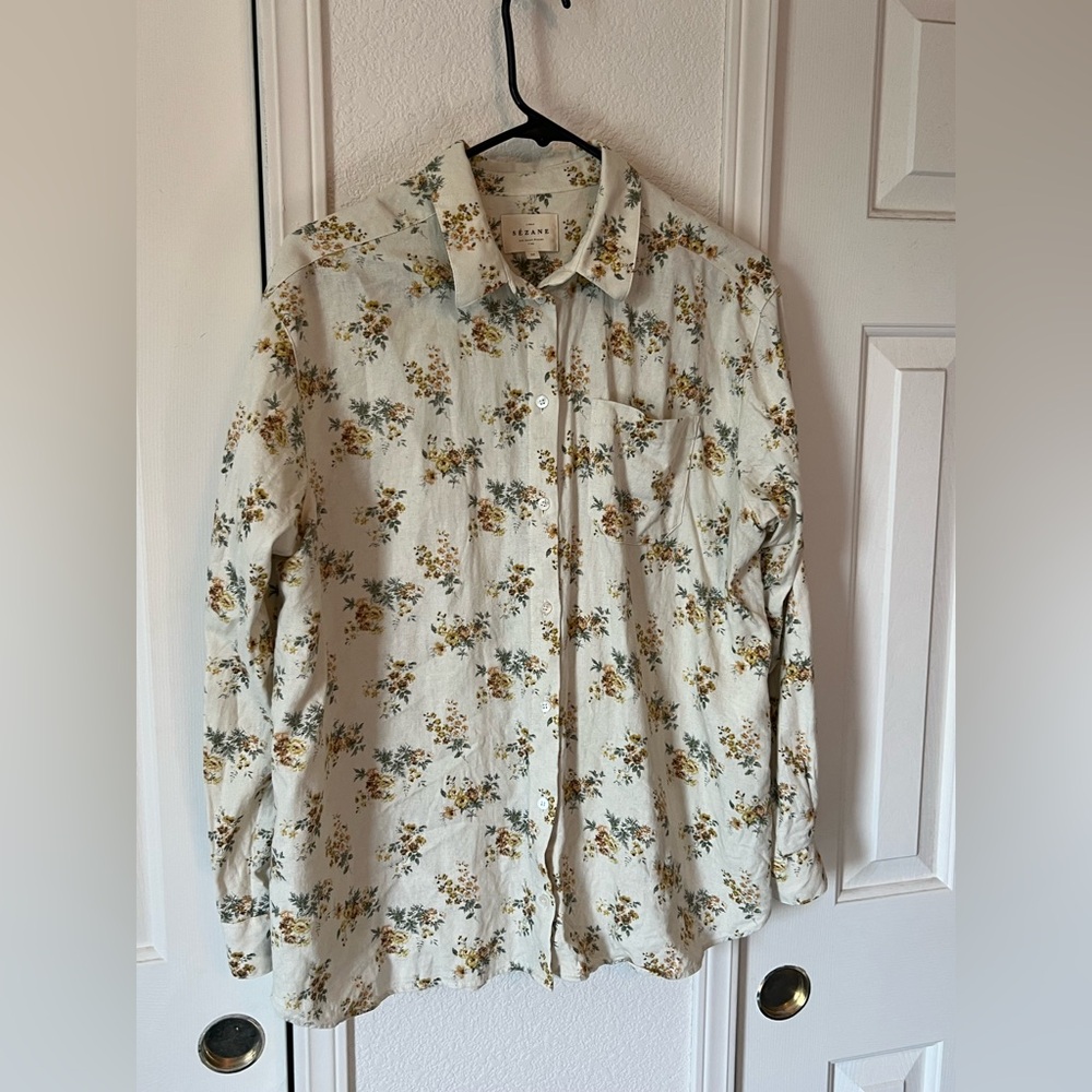 Sezane linen blend shirt